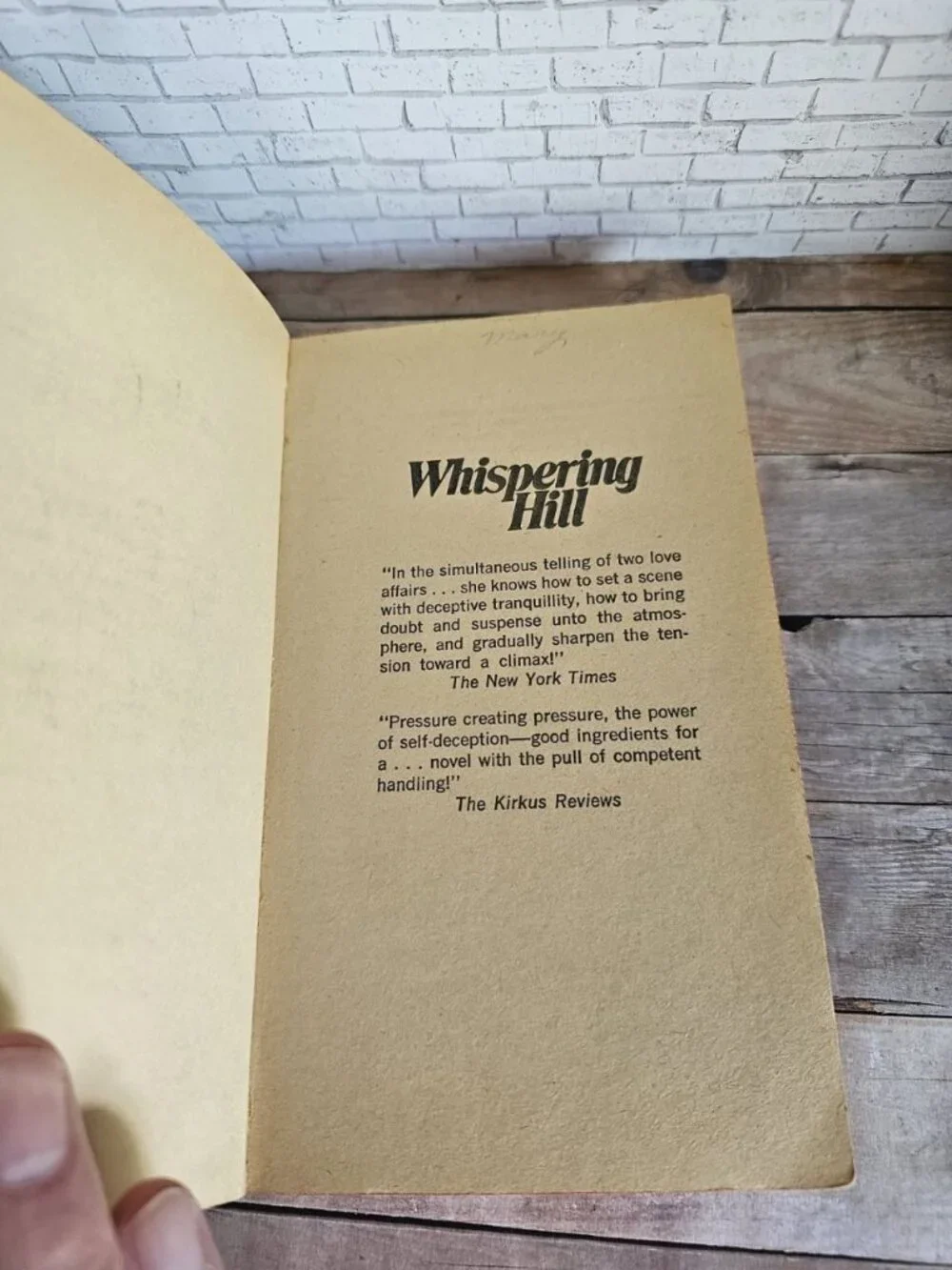 Vintage Whispering Hill Martha Albrand 1972 Gothic Romance Paperback Avon